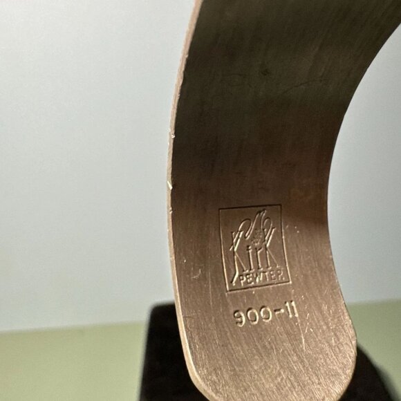 DESIGNER Kirk Stieff Pewter Floral Cuff Bracelet Chrysanthemum 900-11 November - Picture 4 of 5